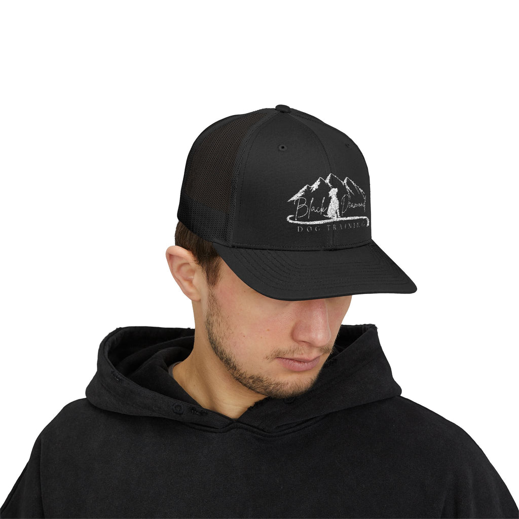 BDDT White Logo Snapback Trucker Cap