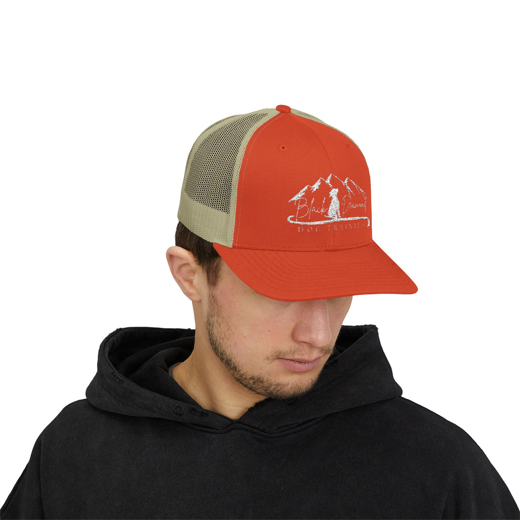BDDT White Logo Snapback Trucker Cap