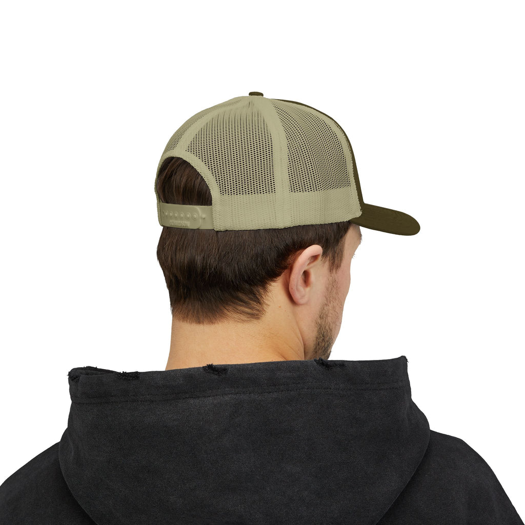 BDDT White Logo Snapback Trucker Cap