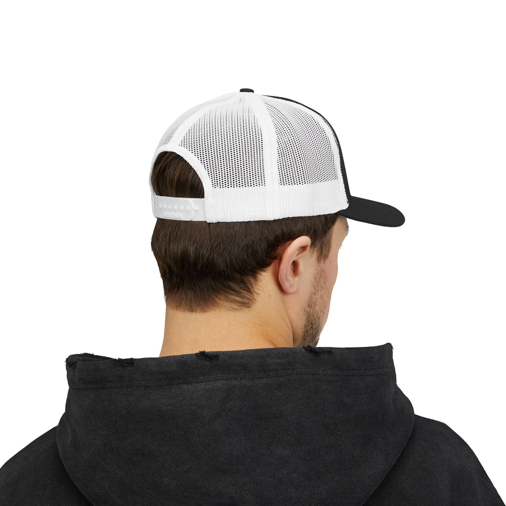 BDDT White Logo Snapback Trucker Cap