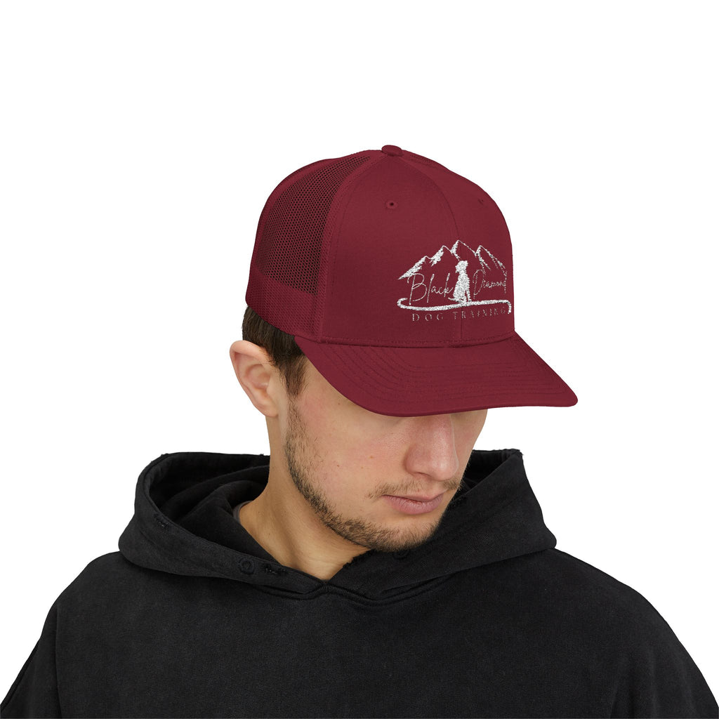 BDDT White Logo Snapback Trucker Cap