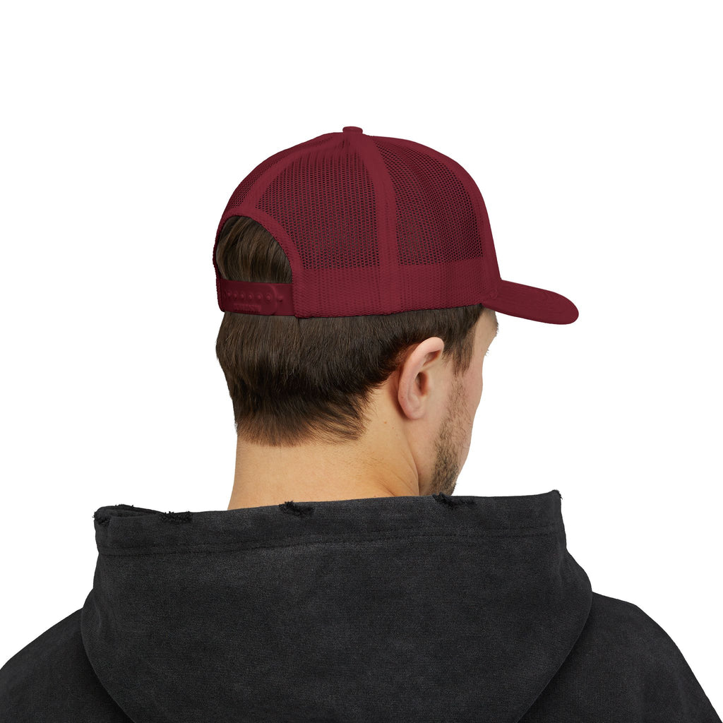 BDDT White Logo Snapback Trucker Cap