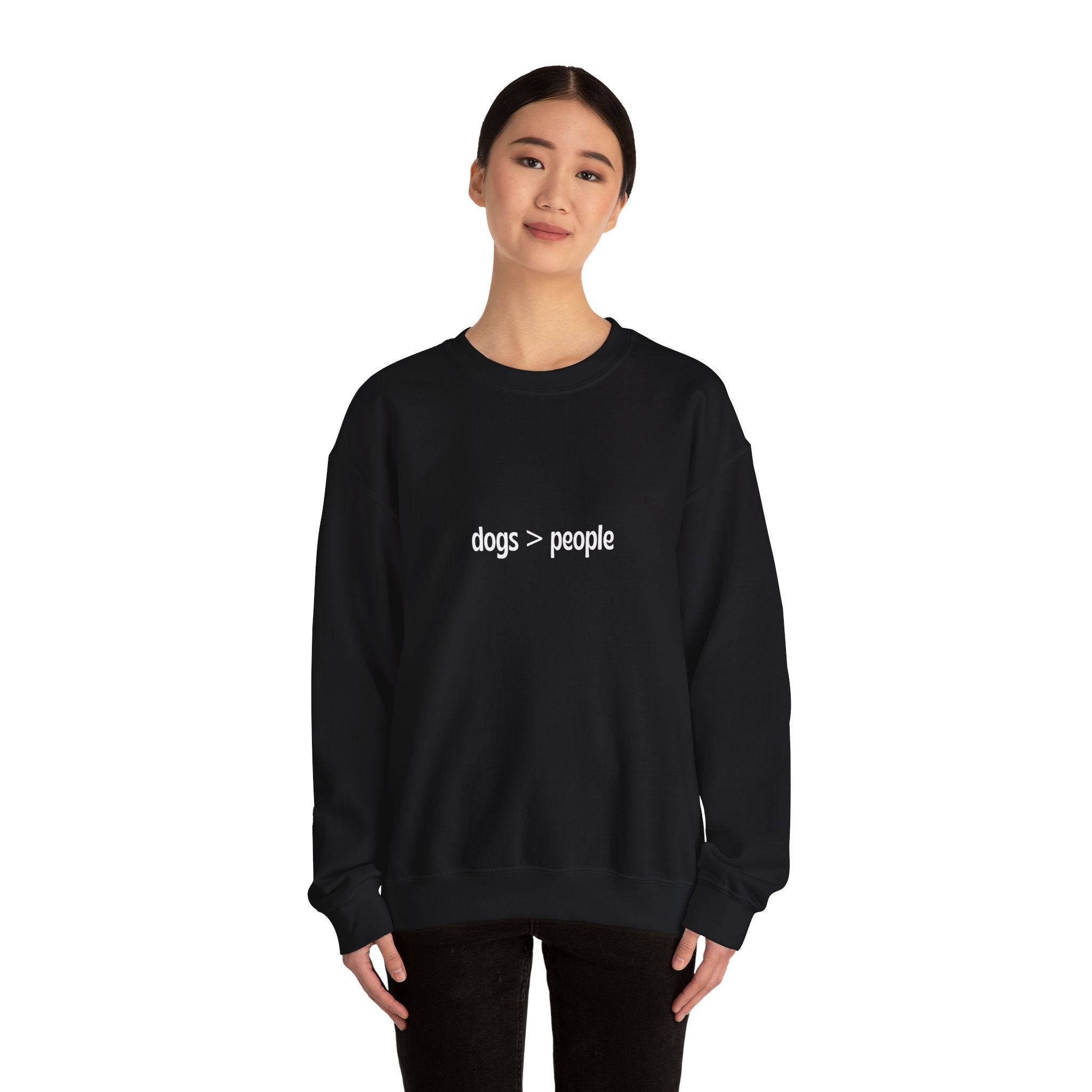 dogs > people Crewneck Sweatshirt