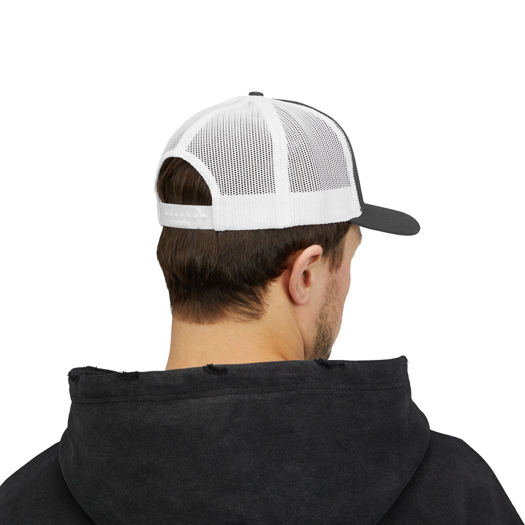 BDDT White Logo Snapback Trucker Cap