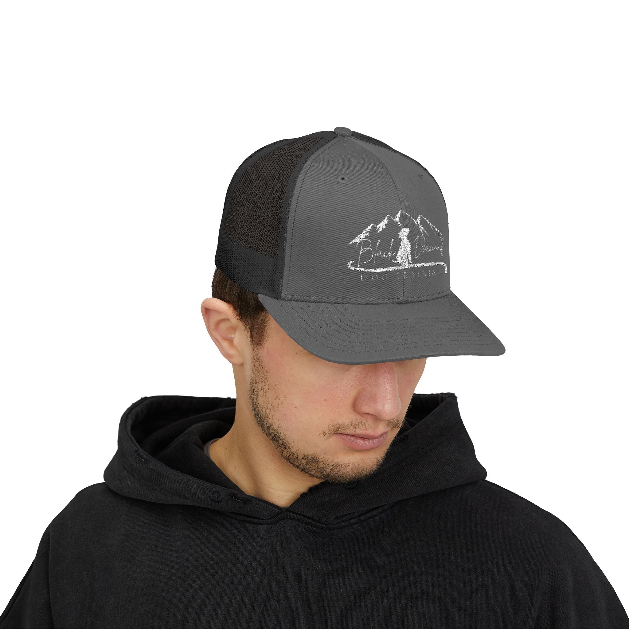 BDDT White Logo Snapback Trucker Cap