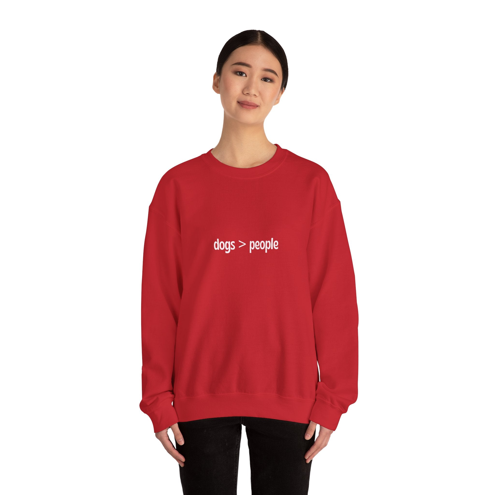 dogs > people Crewneck Sweatshirt