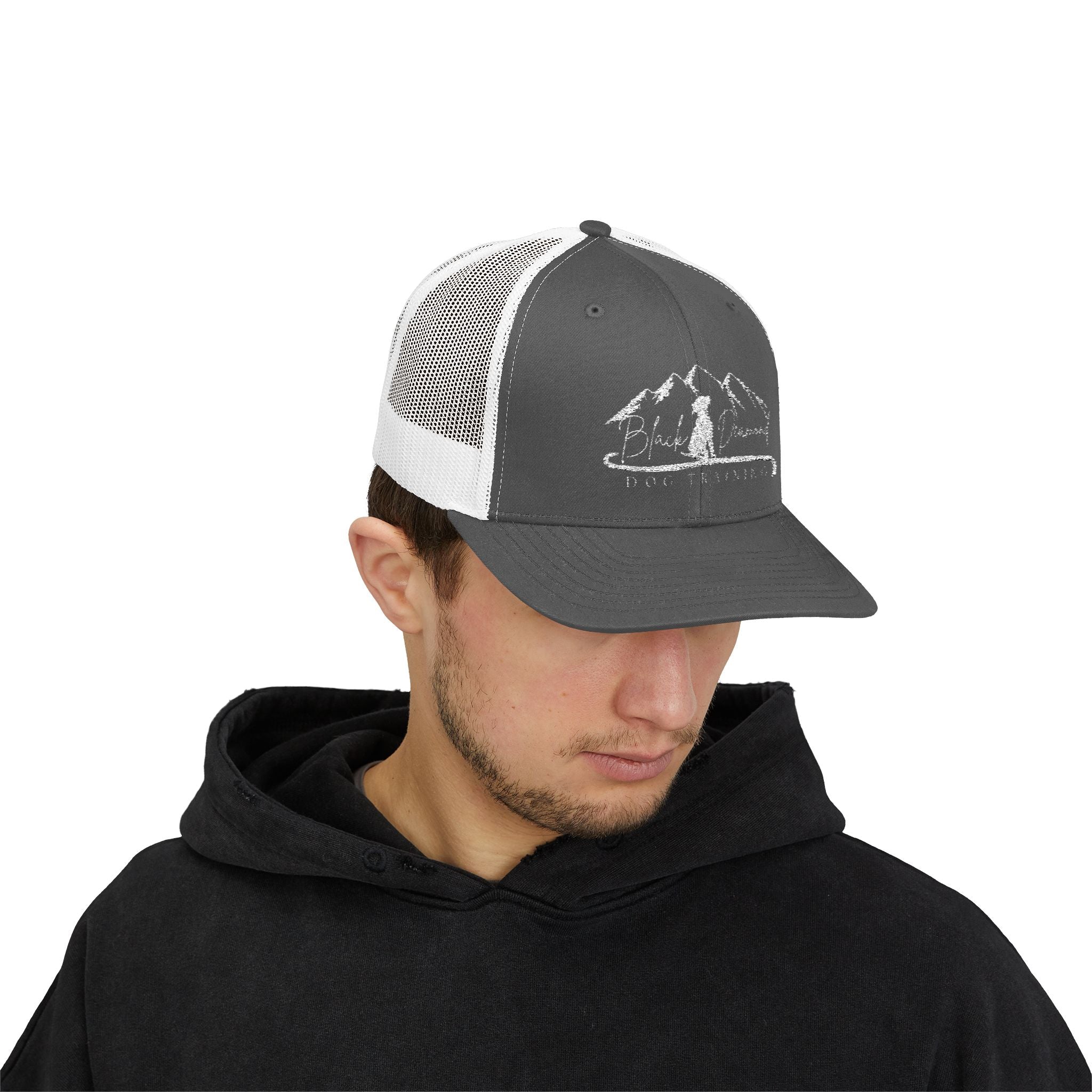 BDDT White Logo Snapback Trucker Cap