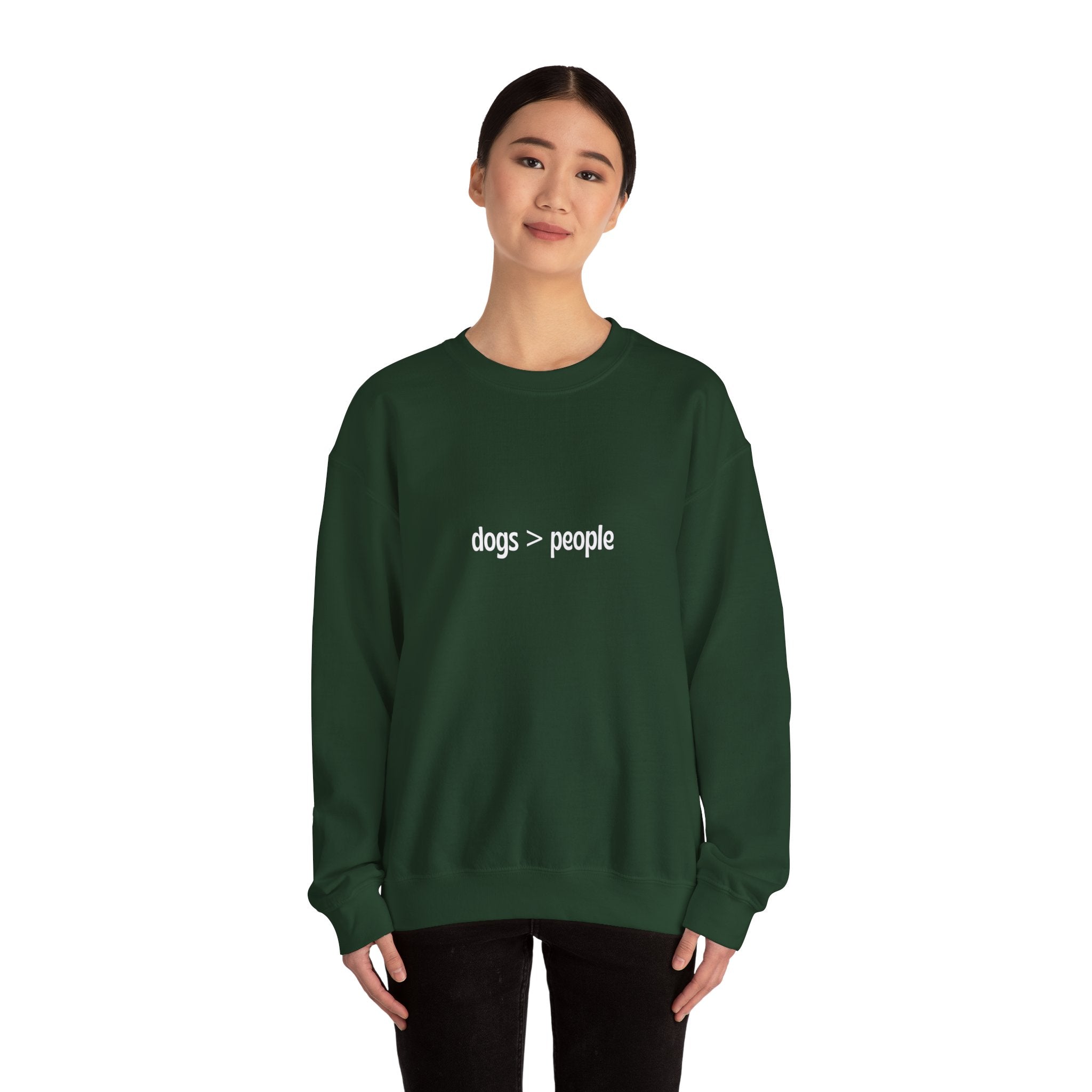 dogs > people Crewneck Sweatshirt