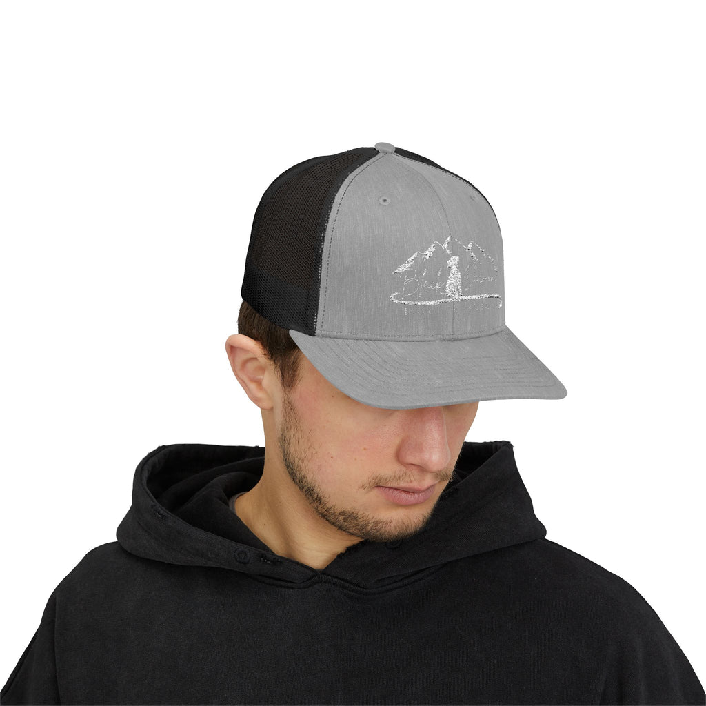 BDDT White Logo Snapback Trucker Cap
