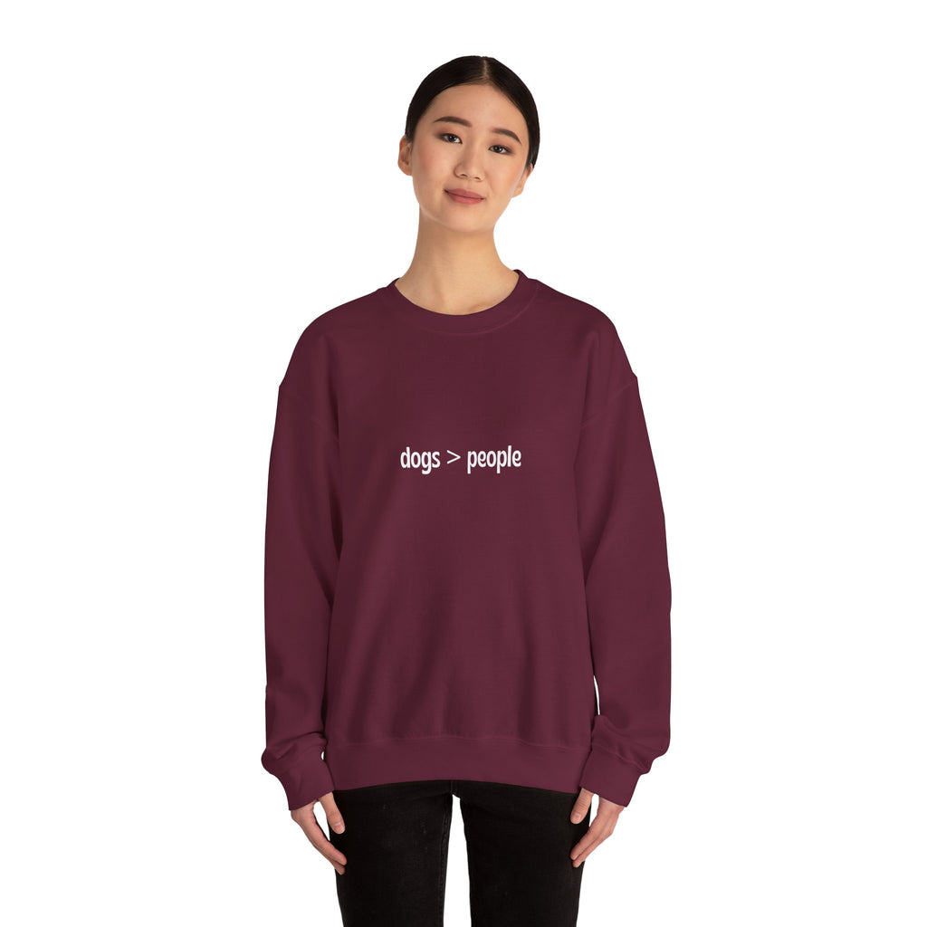 dogs > people Crewneck Sweatshirt