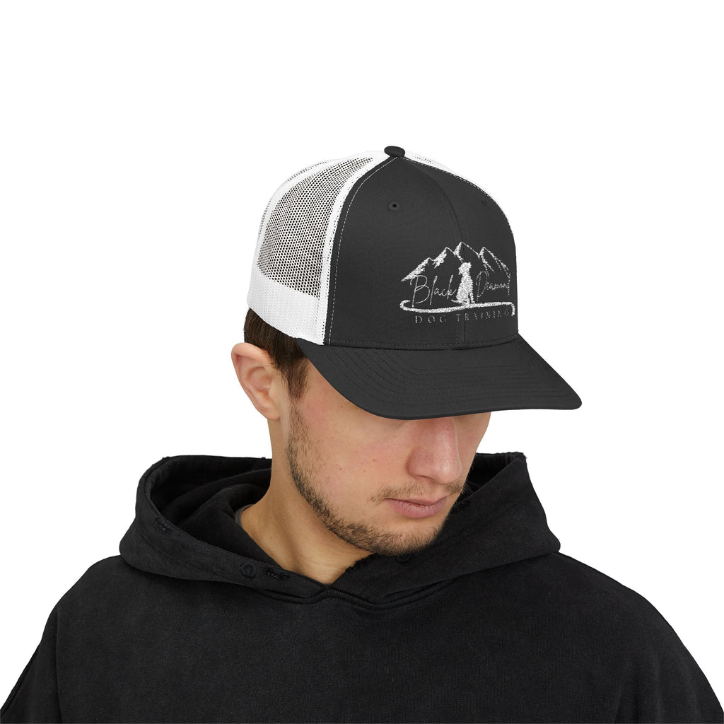 BDDT White Logo Snapback Trucker Cap